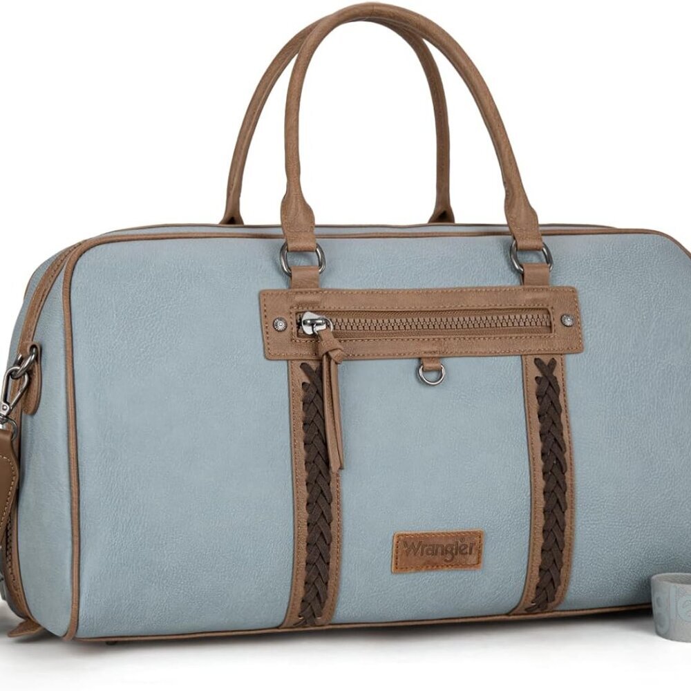 Wrangler Travel Duffel Bag Large Weekender Bag for Women Designer Carry on Overn
